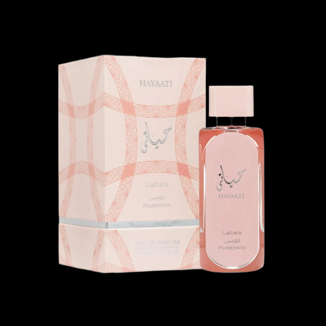 Hayaati Florence by Lattafa – Inspired by Good Girl | Elegant Floral-Fruity Perfume for Women (100ml)