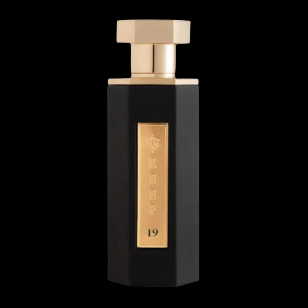 Reef 19 EDP 100ml unisex perfume bottle showcasing classic oriental notes of fresh florals and oud in premium packaging from Parfum Zone KE