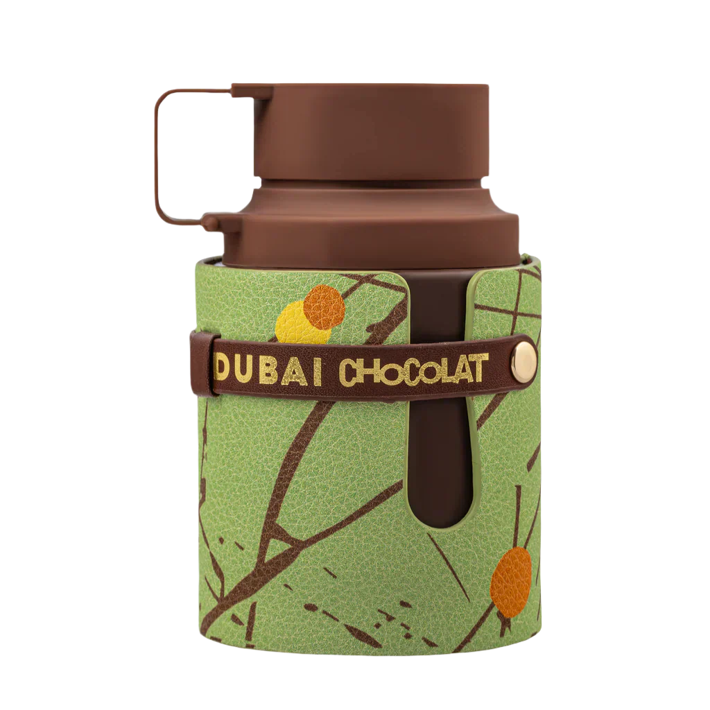 Odyssey Dubai Chocolate Perfume bottle featuring luxurious chocolate scent