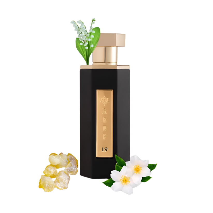 Reef 19 EDP 100ml unisex perfume bottle showcasing classic oriental notes of fresh florals and oud in premium packaging from Parfum Zone KE