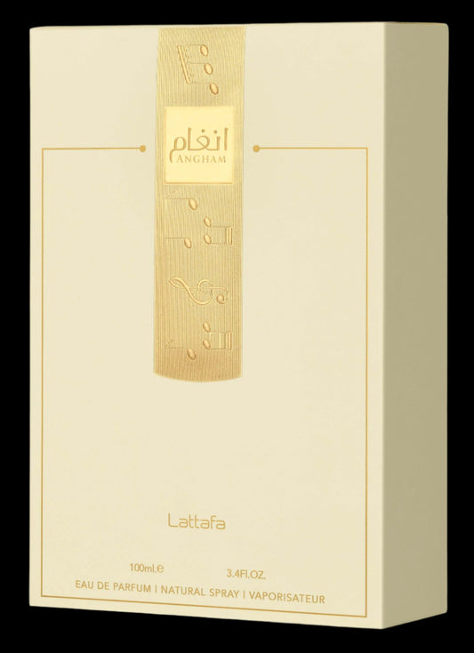 Angham packaging – elegant and musical Arabic perfume