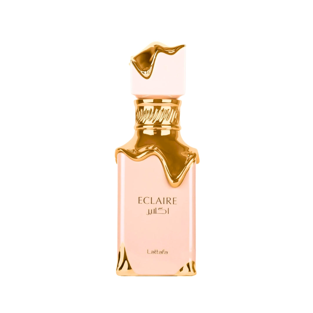 Eclaire perfume by Lattafa front image of the perfume bottle a dupe of bianco latte