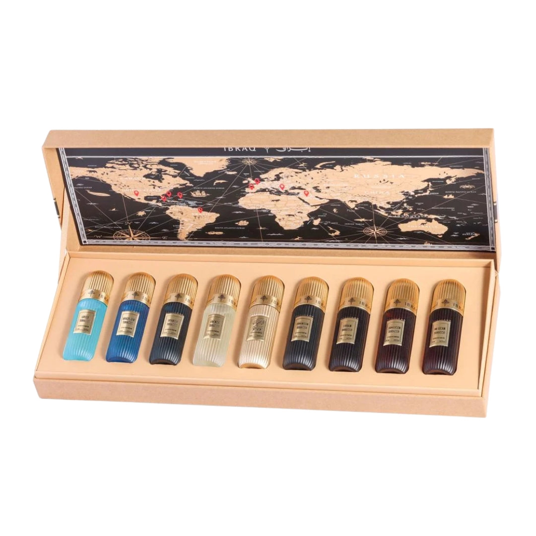 IBRAQ Tobacco Collection Gift Set – 9 × 20ml Extrait de Parfum