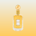 Muse Eau de Parfum bottle by Khadlaj Perfumes set against key fragrance notes—orange blossom, bergamot, almond, orris, jasmine, and vanilla bean—available for sale online at Parfum Zone KE in Kenya.