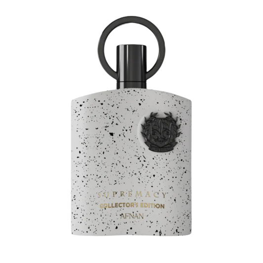 Supremacy Collector’s Edition Eau de Parfum by Afnan – 100ml metallic bottle with bold luxury design and Arabic fragrance notes