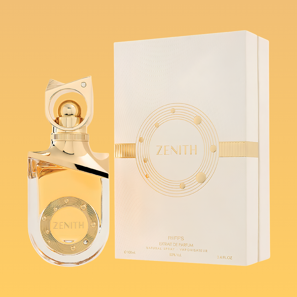 Zenith Extrait de Parfum by Riiffs 100ml – white and gold luxury perfume bottle with box | Parfum Zone Kenya