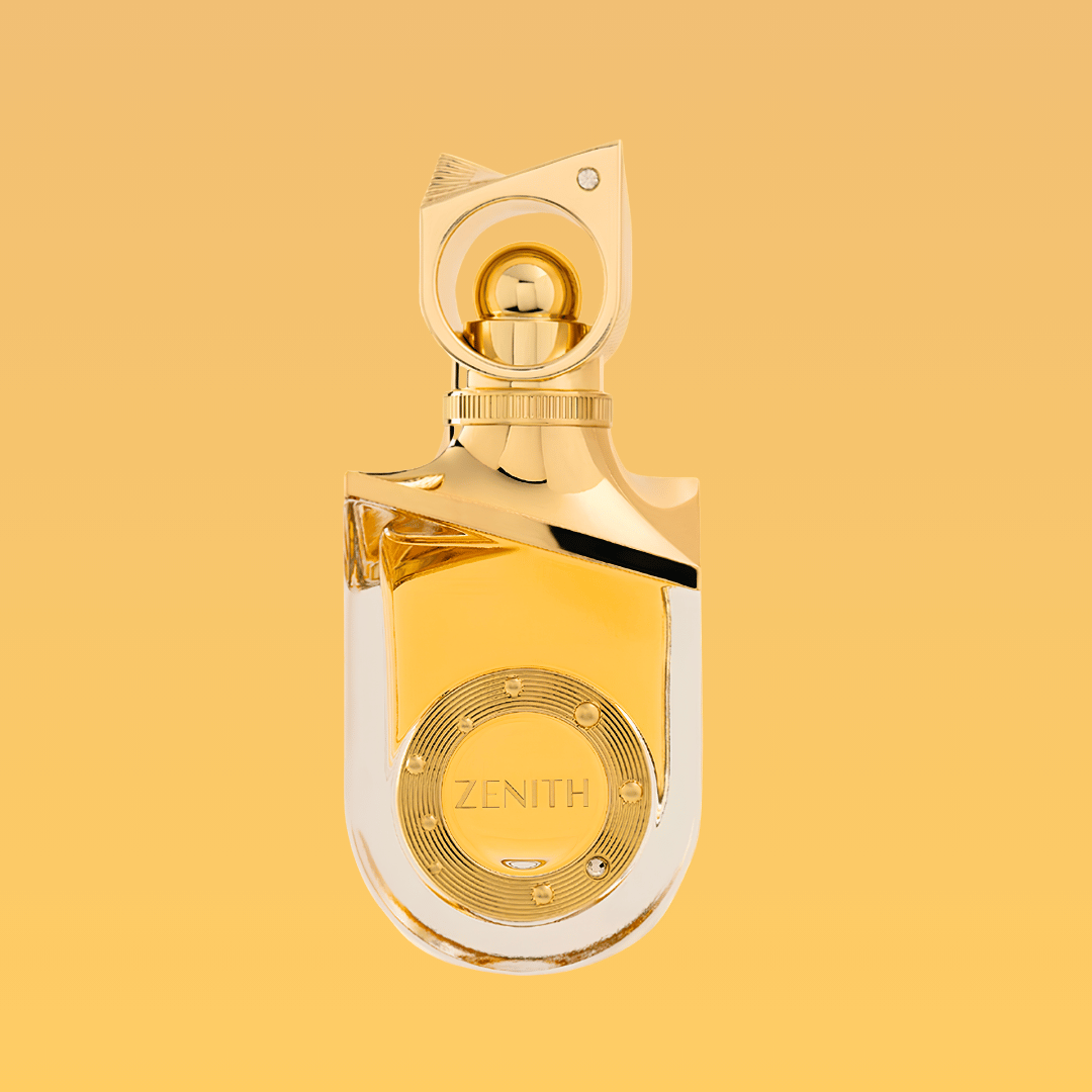 Zenith by Riiffs 100ml Extrait de Parfum – gold sculptural bottle close-up | Parfum Zone Kenya