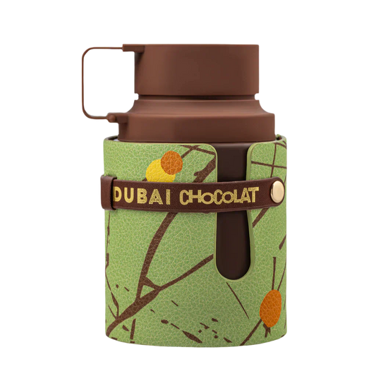 Odyssey Dubai Chocolate Perfume bottle featuring luxurious chocolate scent 